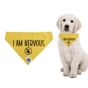 Medium Dog bandana - I AM NERVOUS