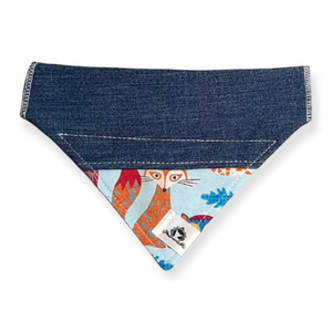 Foulard de jeans recyclés pour chat ou petit chien – Renard