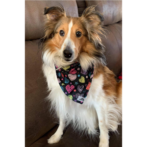 Foulard de jeans recyclés pour grand chien - Couronne de Roi