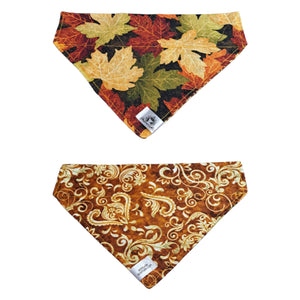 Foulard 2 en 1 pour chien moyen - Automne A003