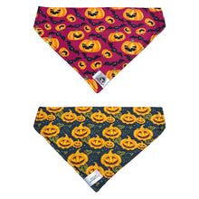 Charger l&#39;image dans la galerie, Foulard 2 en 1 pour chien moyen - Halloween H009
