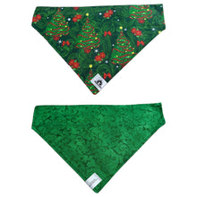 Charger l&#39;image dans la galerie, Foulard 2 en 1 pour grand chien - Sapin de Noël - N003
