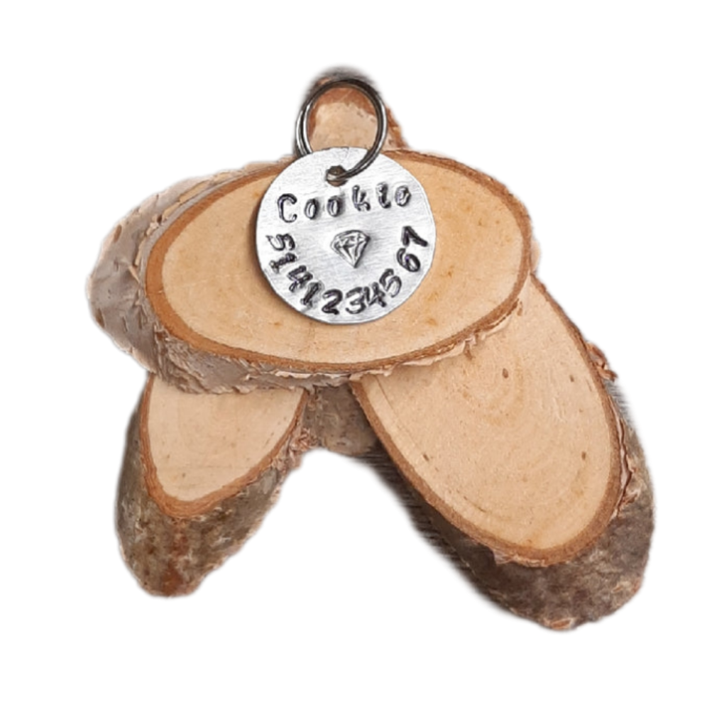 Médaille pour chien et chat à personnaliser - Diamant