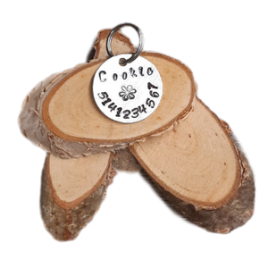 Médaille pour chien et chat à personnaliser - Fleur