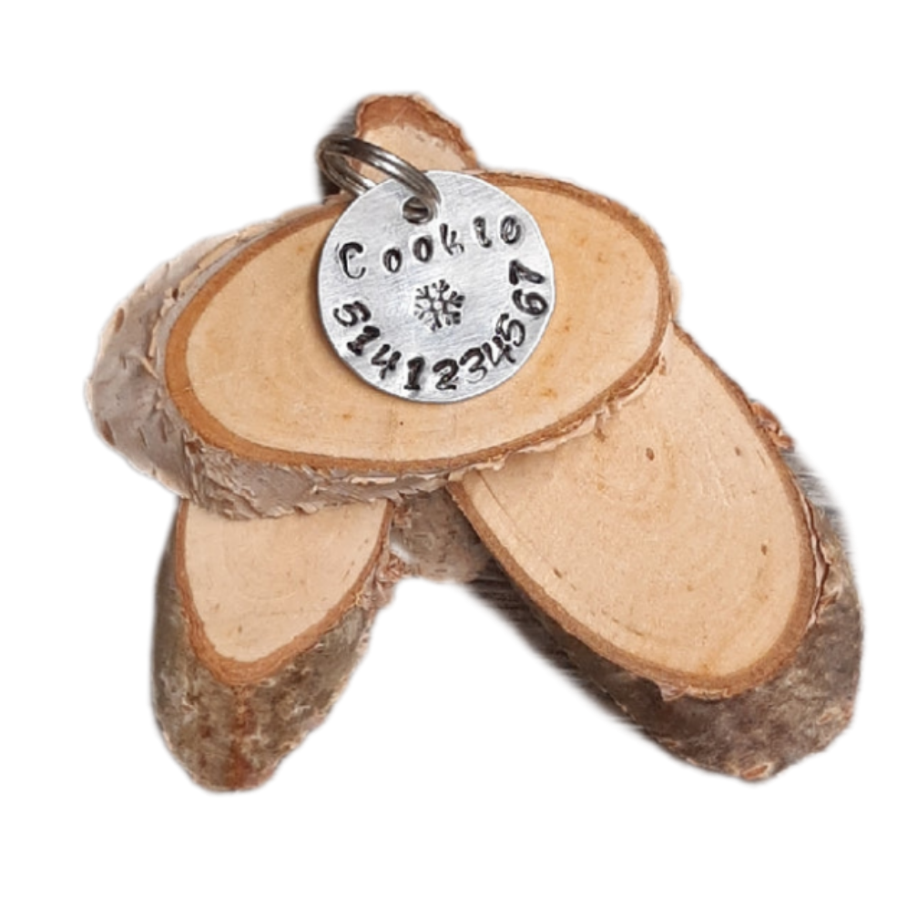 Médaille pour chien et chat à personnaliser - Flocon
