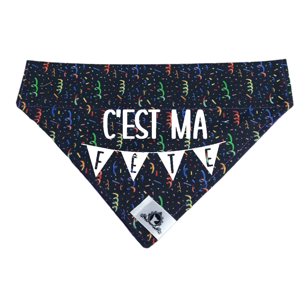 Foulard pour chat et petit chien - C'est ma fête