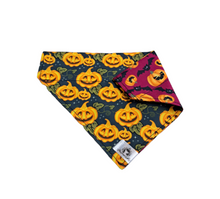 Charger l&#39;image dans la galerie, Foulard 2 en 1 pour chien moyen - Halloween H008
