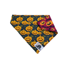 Charger l&#39;image dans la galerie, Foulard 2 en 1 pour grand chien - Halloween H008
