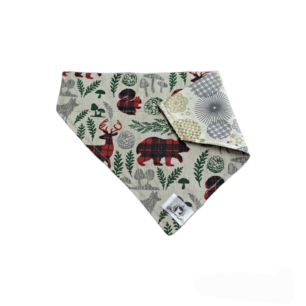 Foulard 2 en 1 pour chien moyen pour Noël - N011