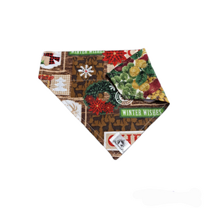 Foulard 2 en 1 pour chien moyen pour Noël - N012