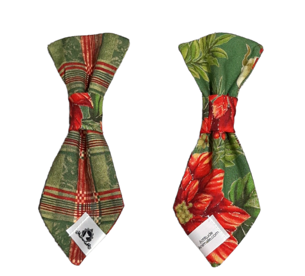 Cravate 2 en 1 - 6 po - Carreauté classique de Noël