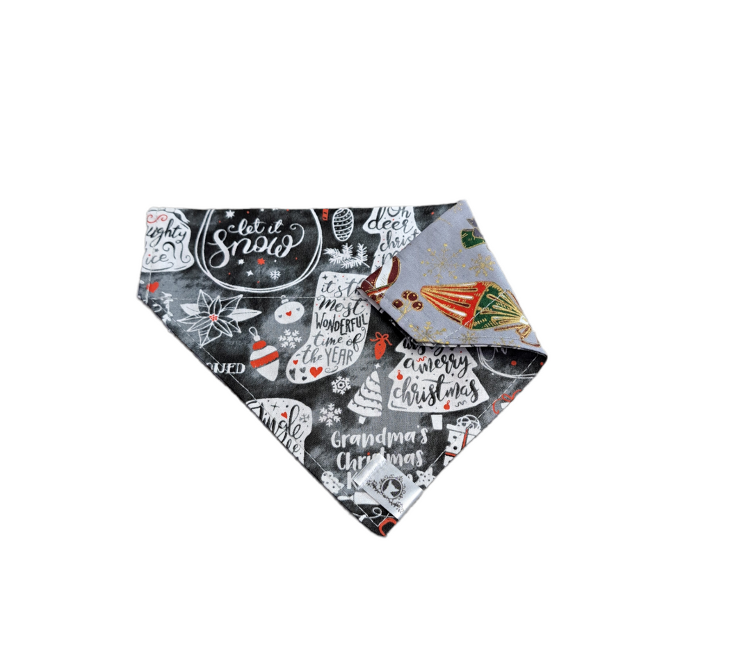 Foulard 2 en 1 pour chien moyen pour Noël - N029