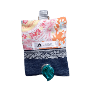 Porte-sac à déchets pour chien – Poop sac – Fleuri rose